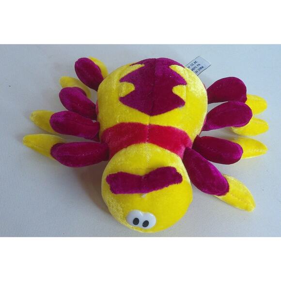 Vintage BJ Toy Co Colorful Spider Bug Plush Stuffed Animal - Picture 6 of 6